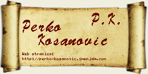 Perko Kosanović vizit kartica